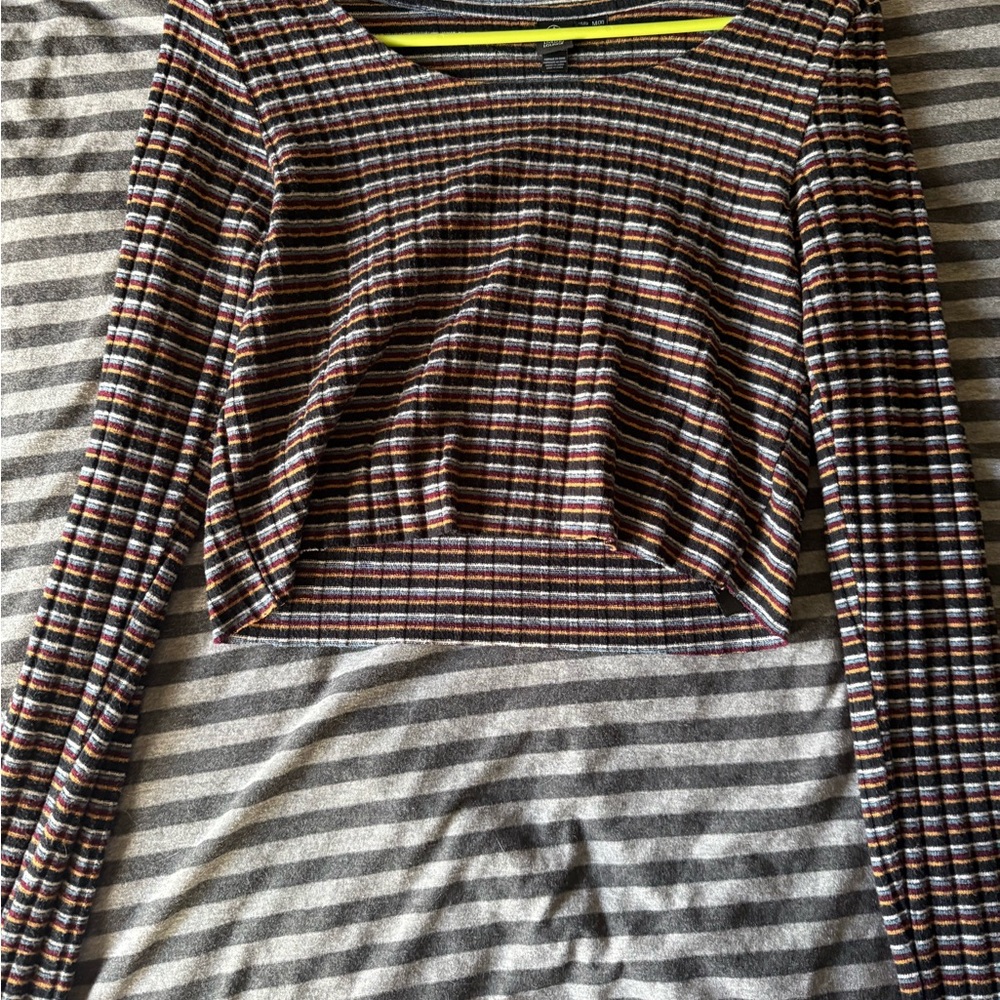 Volcom Multicolor Striped Crop Top - Picture 2 of 3